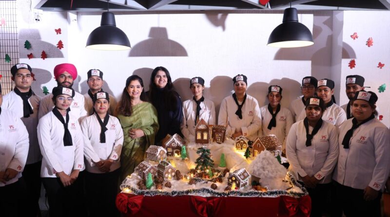 मास्टरशेफ पंकज भदौरिया के मार्गदर्शन में छात्रों द्वारा तैयार किया गया पूरी तरह खाने योग्य फेस्टिव की प्रस्तुति