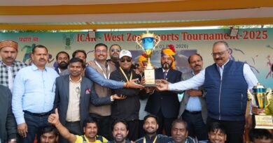 आईसीएआर पश्चिमी क्षेत्रीय खेल प्रतियोगिता 2025 में आईसीएआर – आईवीआरआई ने लगातार तीसरी बार समग्र चैम्पियनशिप जीती