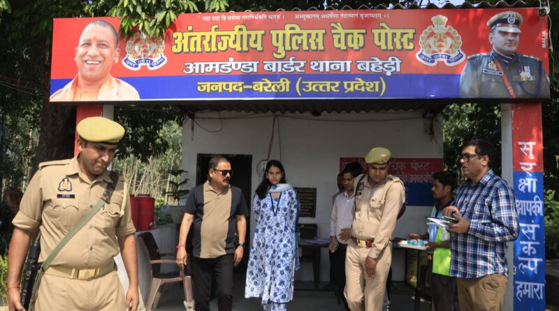 जिलाधिकारी ने अंतर्राज्यीय पुलिस चेकपोस्ट बहेड़ी उत्तराखण्ड बॉर्डर का भ्रमण कर व्यवस्थाओ का लिया जायजा