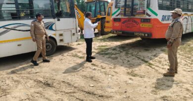 परिवहन विभाग की संयुक्त टीम का अभियान जारी, नियमों के उल्लंघन पर 2 बसें सीज एवं 2 का हुआ चालान