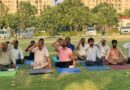 अमरावती स्पोर्ट्स सिटी में स्थानीय लोगों ने योग दिवस पर किया योग