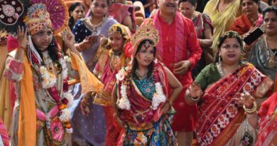 ‘रुक्मिणी के संग कृष्ण विवाह’ पर झूम उठा धर्मशाला परिसर  विवाह उत्सव में भजन-कीर्तन पर श्रद्धालुओं ने किया नृत्य…