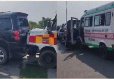 राहुल गांधी के काफिले की गाड़ियां पूर्वांचल एक्सप्रेसवे पर भिड़ीं, कई लोग घायल